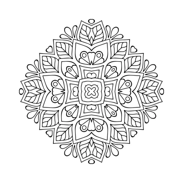 Mandala Elementos Decorativos Vintage Fondo Dibujado Mano — Archivo Imágenes Vectoriales