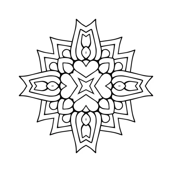 Mandala Elemen Dekoratif Klasik Latar Belakang Gambar Tangan - Stok Vektor