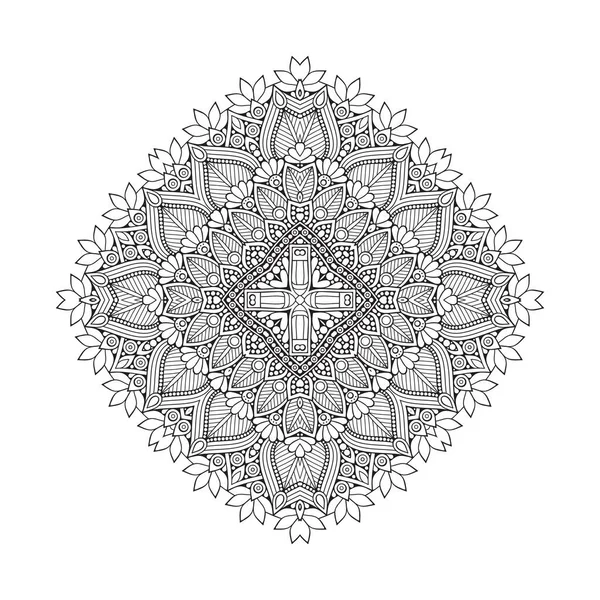 Mandala Vintage Dekorative Elemente Handgezeichneter Hintergrund — Stockvektor