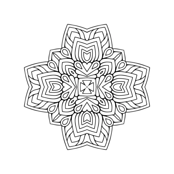 Mandala Elementos Decorativos Vintage Fondo Dibujado Mano — Vector de stock