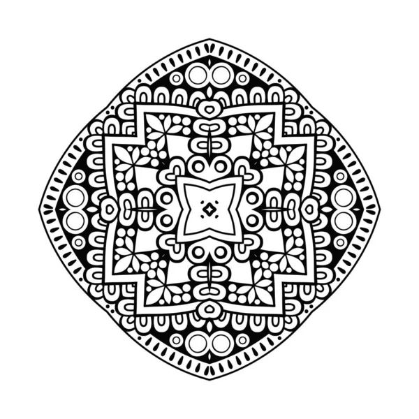 Mandala Elementos Decorativos Vintage Fondo Dibujado Mano — Vector de stock