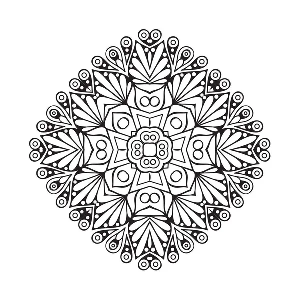 Mandala Elementos Decorativos Vintage Fondo Dibujado Mano — Archivo Imágenes Vectoriales