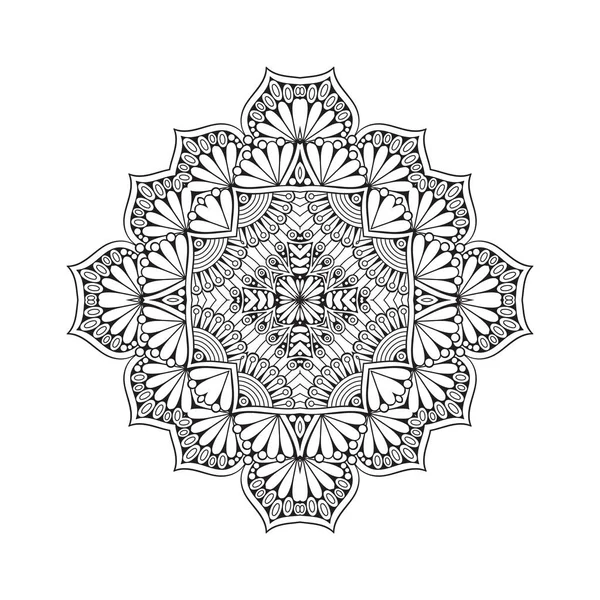 Mandala Elementos Decorativos Vintage Fondo Dibujado Mano — Vector de stock