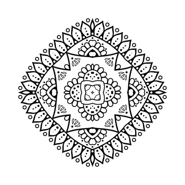 Mandala Elementos Decorativos Vintage Fondo Dibujado Mano — Archivo Imágenes Vectoriales