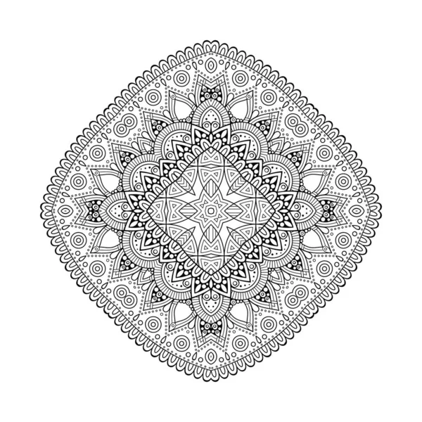 Mandala Elementos Decorativos Vintage Fondo Dibujado Mano — Vector de stock