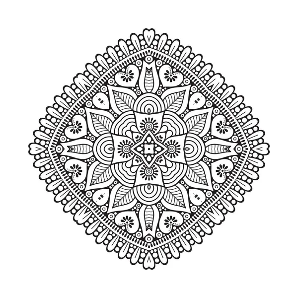 Mandala Elementi Decorativi Vintage Sfondo Disegnato Mano — Vettoriale Stock