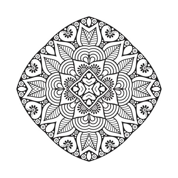 Mandala Elementos Decorativos Vintage Fondo Dibujado Mano — Archivo Imágenes Vectoriales