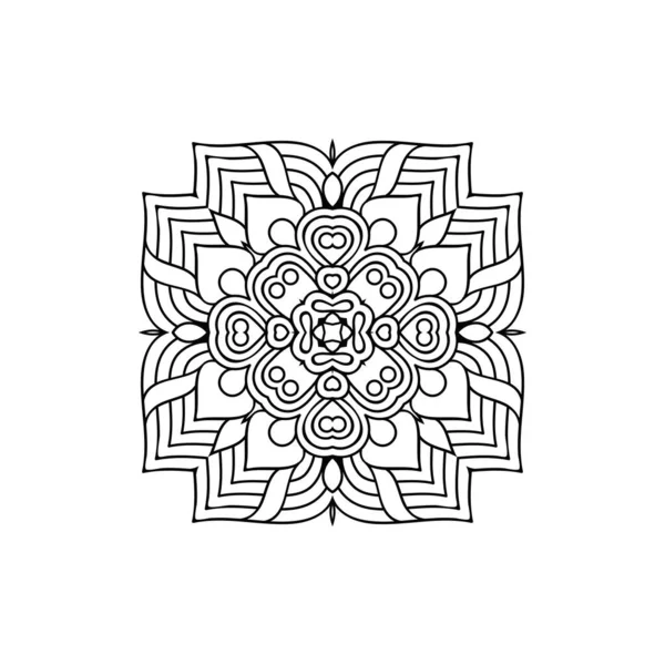 Mandala Elementos Decorativos Vintage Fondo Dibujado Mano — Vector de stock