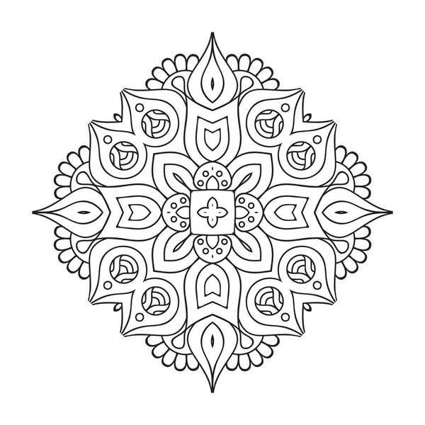 Mandala Vintage Dekorative Elemente Handgezeichneter Hintergrund — Stockvektor