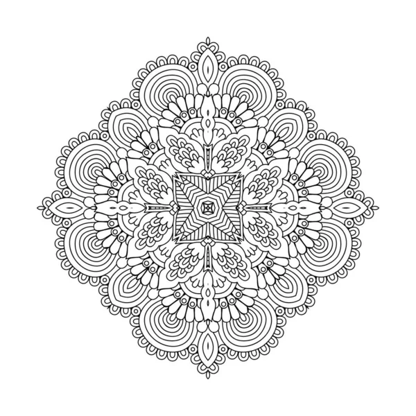 Mandala Vintage Dekorative Elemente Handgezeichneter Hintergrund — Stockvektor