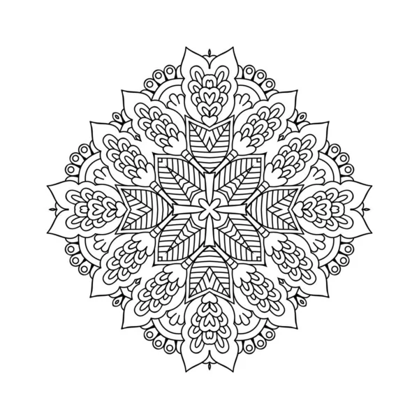 Mandala Elementos Decorativos Vintage Fondo Dibujado Mano — Vector de stock