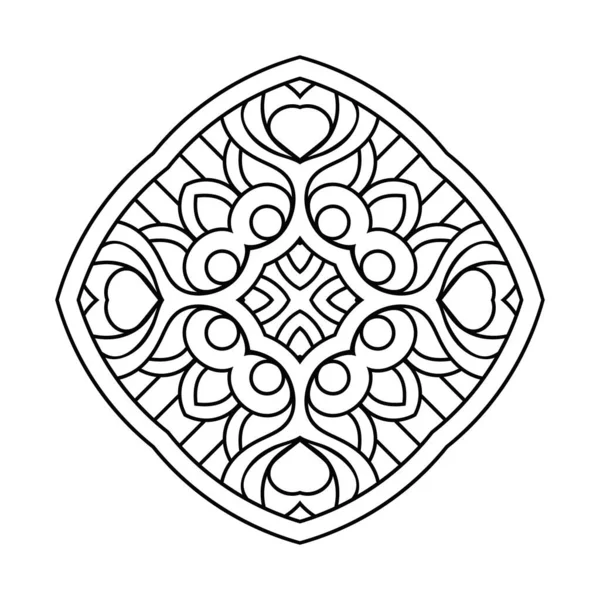 Mandala Vintage Decorative Elements Hand Drawn Background — Stock Vector