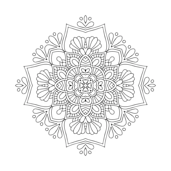 Mandala Elementos Decorativos Vintage Fondo Dibujado Mano — Archivo Imágenes Vectoriales