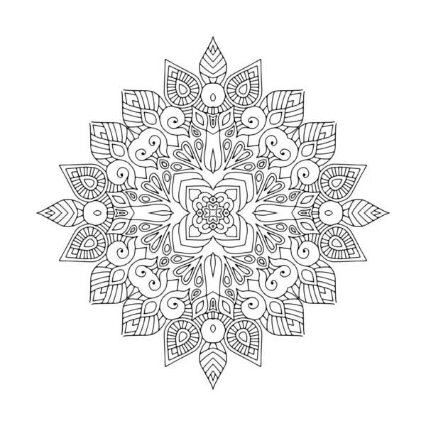 Mandala Elementos Decorativos Vintage Fondo Dibujado Mano — Vector de stock