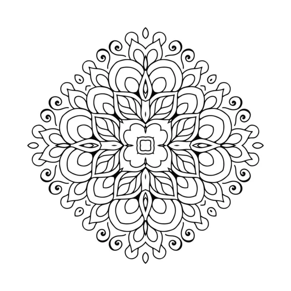 Mandala Elementos Decorativos Vintage Fondo Dibujado Mano — Archivo Imágenes Vectoriales