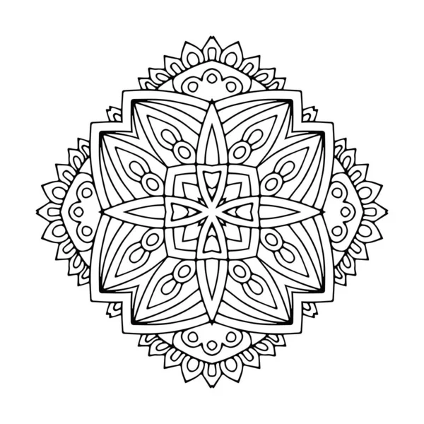 Mandala Elementos Decorativos Vintage Fondo Dibujado Mano — Archivo Imágenes Vectoriales