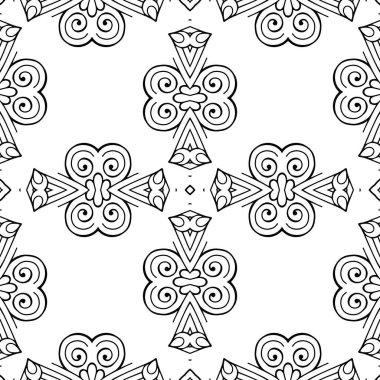 Kusursuz desen. Antika dekoratif Hint elementleri