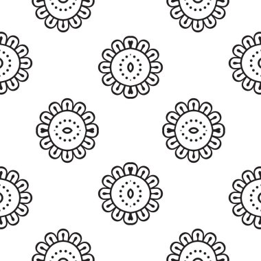 Kusursuz desen. Antika dekoratif Hint elementleri