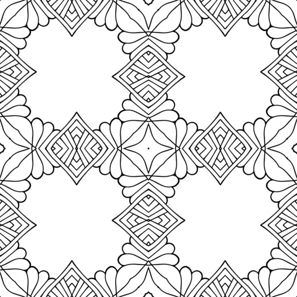 Seamless Pattern Vintage Decorative Indian Elements — Stock Vector