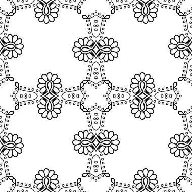 Kusursuz desen. Antika dekoratif Hint elementleri