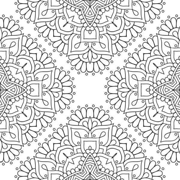 Seamless Pattern Vintage Decorative Indian Elements — Stock Vector