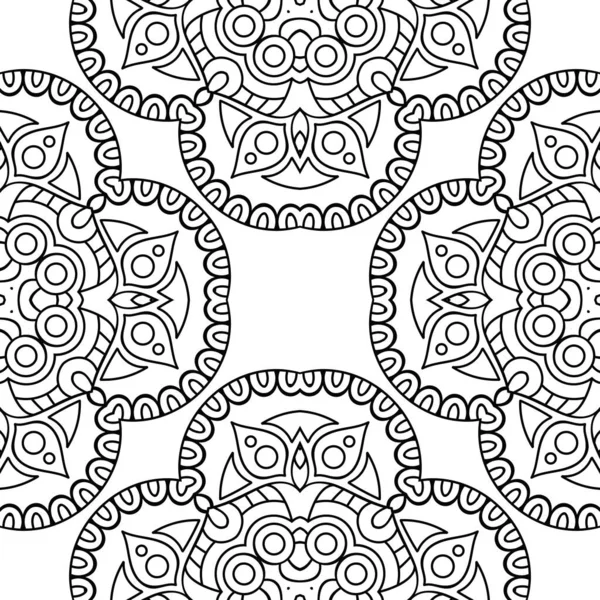 Seamless Pattern Vintage Decorative Indian Elements — Stock Vector