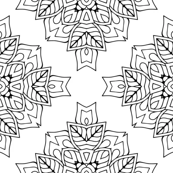シームレスなパターン ヴィンテージ装飾インドの要素 — ストックベクタ