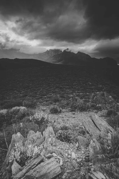 ウスターの南アフリカ共和国の Brandwaght 山のパノラマ広角風景写真集 — ストック写真