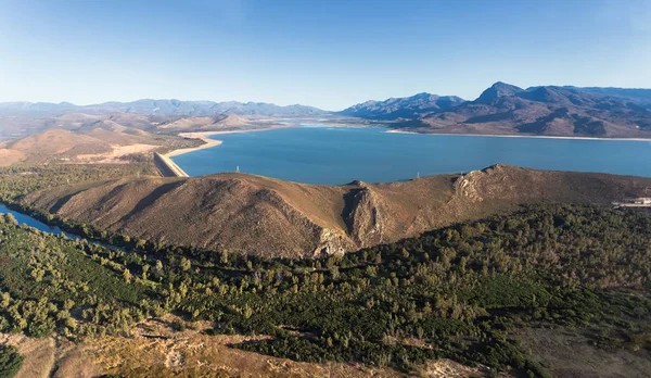 Luchtfoto Brandvlei Dam Buiten Worcester Western Cape Van Zuid Afrika — Stockfoto