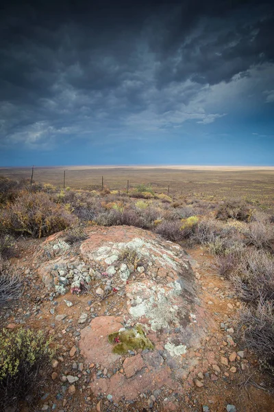 Vistas Panorámicas Del Desierto Tankwa Karoo Con Espectaculares Nubes Cielo — Foto de Stock