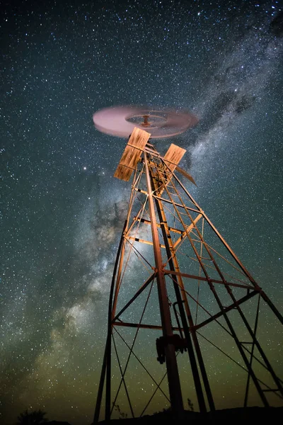 Close Image Windpump Windmill Windpomp Bright Blue Sky Karoo South — Stock Photo, Image