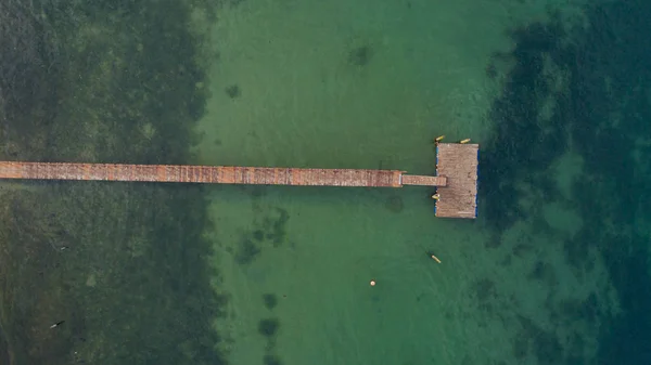 Imagen Aérea Sobre Laguna Knysna Ruta Del Jardín Sudáfrica —  Fotos de Stock