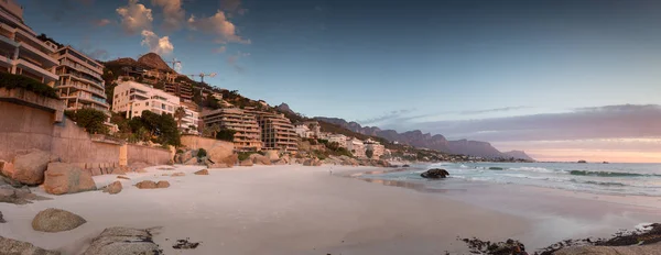 Cape Town Güney Afrika Clifton Kıyısında Inşa Geniş Açı Manzara — Stok fotoğraf