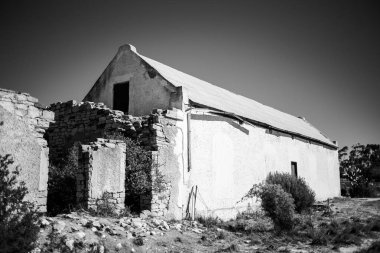 Karoo Güney Afrika eski bir terk edilmiş evde görüntüsünü kapatmak