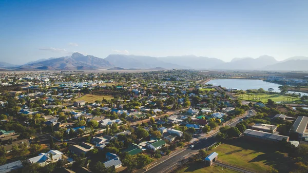 Luchtfoto Stad Worcester Westelijke Kaap Van Zuid Afrika — Stockfoto