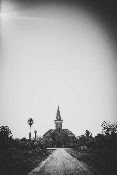 Imagen Cerca Una Antigua Iglesia Reformada Holandesa Una Pequeña Ciudad — Foto de Stock