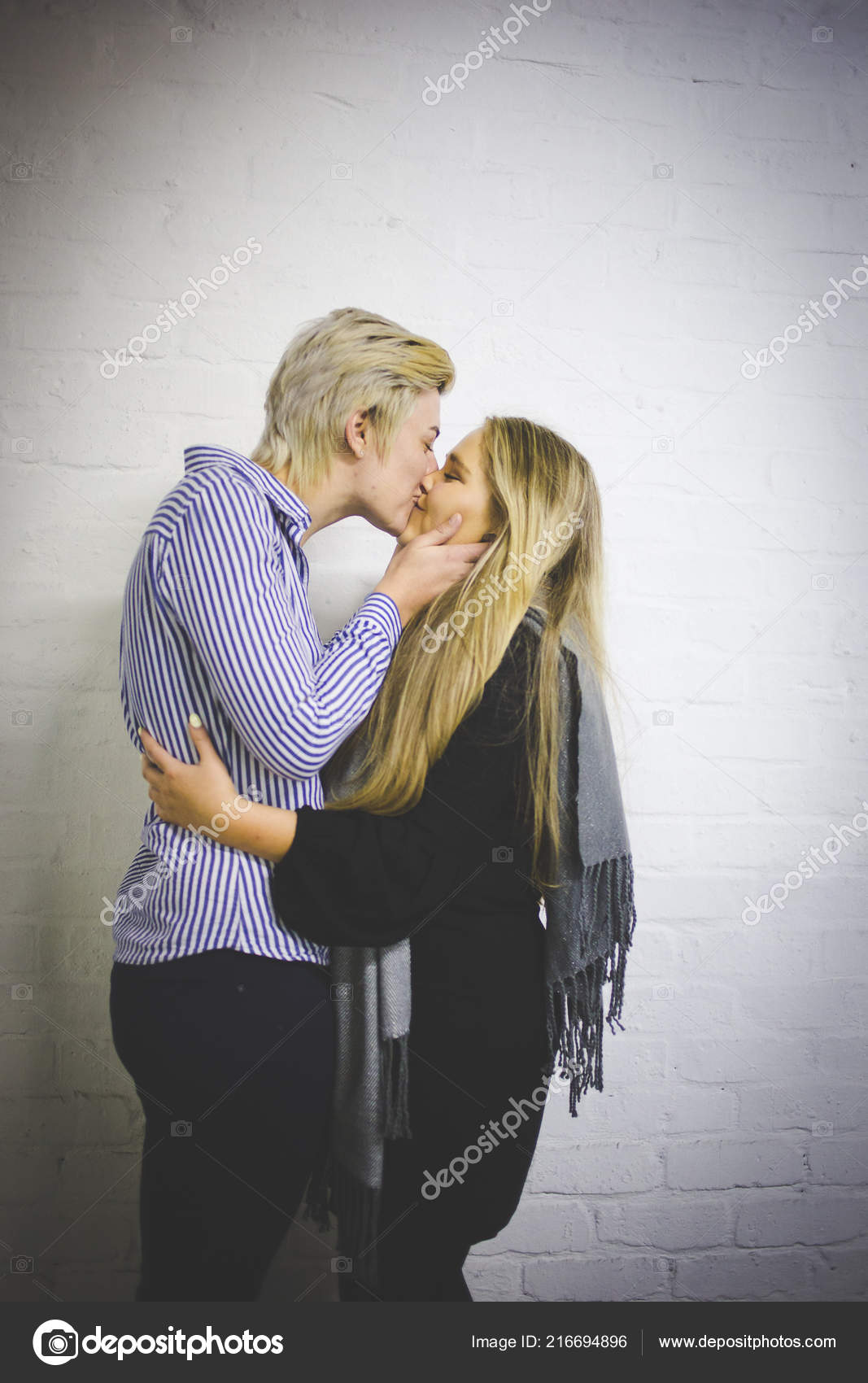 Close Image Same Sex Female Lesbian Couple Kissing Stock Photo by ©dewald@dewaldkirsten 216694896