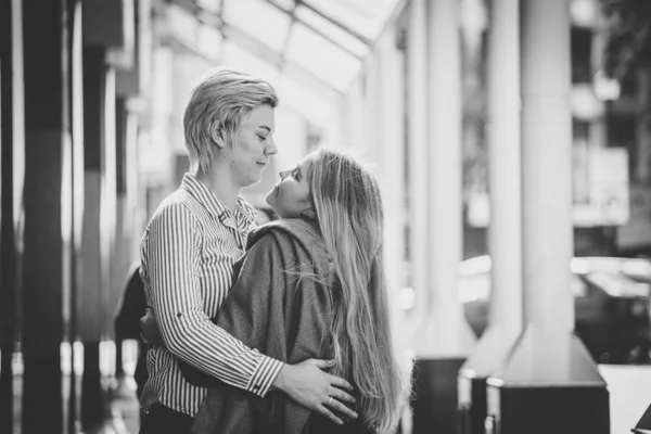 Close Imagem Casal Feminino Lésbico Mesmo Sexo Cidade Cabo África — Fotografia de Stock