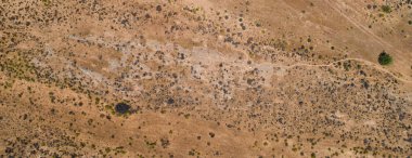 Güney Afrika Northern Cape Nieuwoudtville şehir dışında bulunan buzul kazıntılar havadan görüntü