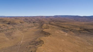 Karoo bölge Güney Afrika üzerinde panoramik havadan görünümü
