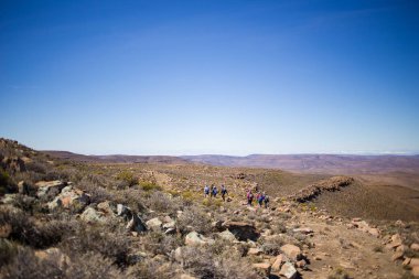 Karoo bölge Güney Afrika üzerinde panoramik havadan görünümü