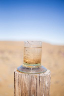 Görüntü taze yağmur çölde tam bir eski yağmur metre kadar yakın Güney Afrika'da karoo ara