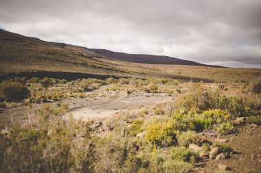 Karoo bölge Güney Afrika üzerinde panoramik havadan görünümü