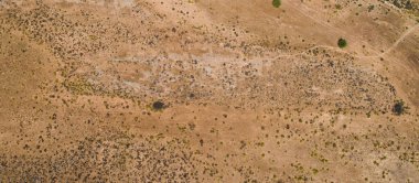 Güney Afrika Northern Cape Nieuwoudtville şehir dışında bulunan buzul kazıntılar havadan görüntü