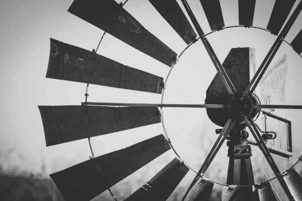 Imagem Perto Uma Bomba Vento Windpomp Grande Região Karoo África — Fotografia de Stock