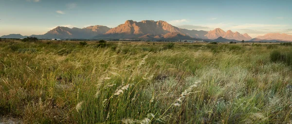 Weitwinkelaufnahme Der Landschaft Außerhalb Der Stadt Worcester Breede Valley Westlichen — Stockfoto