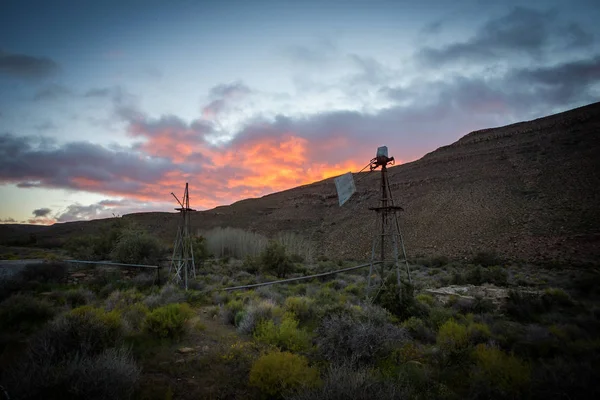 Imagem Perto Uma Bomba Vento Windpomp Grande Região Karoo África — Fotografia de Stock