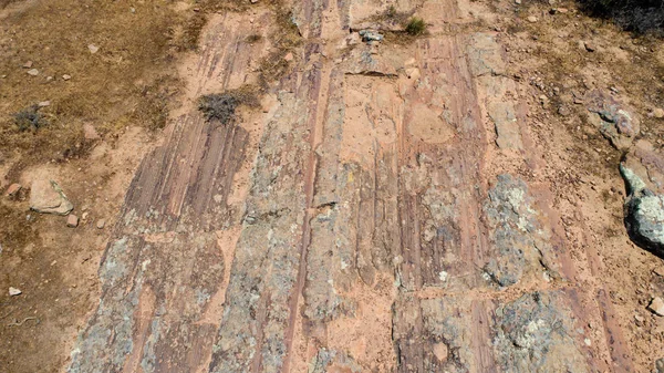 Imagen Aérea Los Arañazos Glaciares Encontrados Fuera Ciudad Nieuwoudtville Cabo —  Fotos de Stock