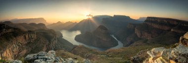 Blyderiver Canyon Mpumalanga province Güney Afrika için üzerinde panoramik görüntü