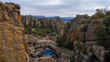Blyderiver Canyon Mpumalanga province Güney Afrika için üzerinde panoramik görüntü